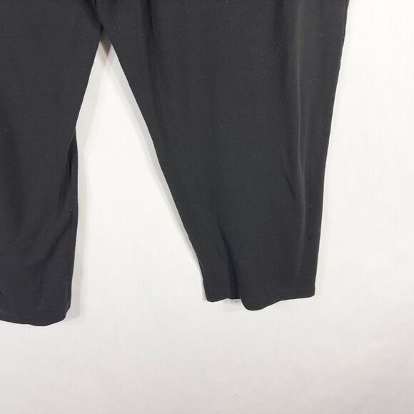 Woman Within‎ Plus Size 3X 30W 32W Pants Black Elastic Pull On Knit Solid 1617 - Picture 7 of 9